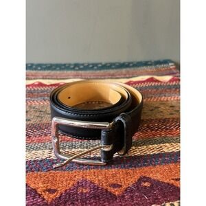Desanto Made In Italy Black Leather Mens Belt READ BELOW